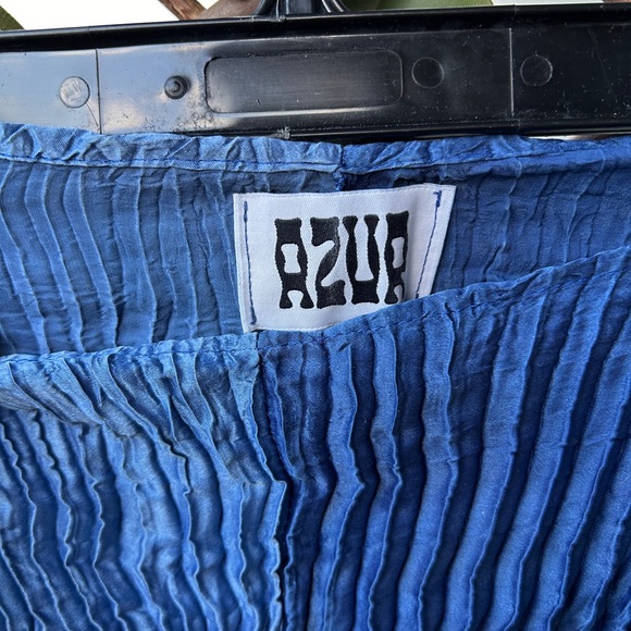 Azur Silk Plissé dress, Indigo two tone, M - Picture 5 of 8